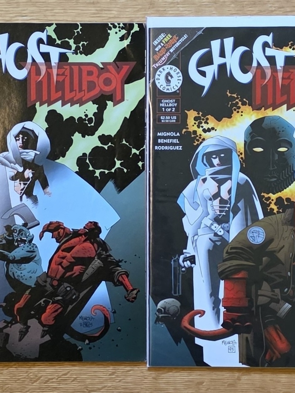 Ghost/Hellboy #1-2 complete two-issue crossover set from Dark Horse Comics.